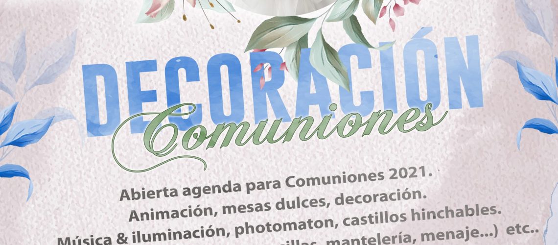 DECORACIONComuniones. cartel